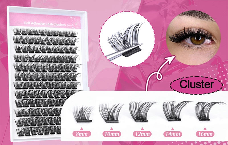 Hot Self-adhesive Cluster Lashes  2024